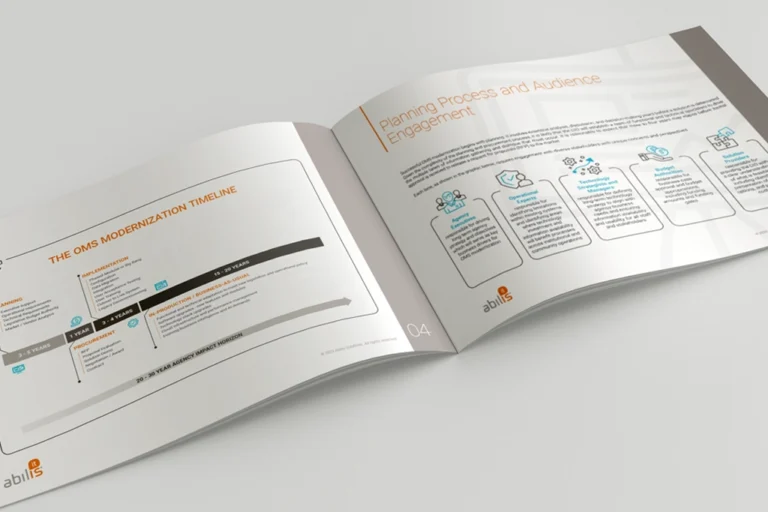 OMS modernization infographic design by KUD Creative