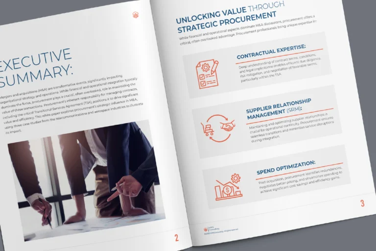 Consulting white paper infographic spread design by KUD Creative